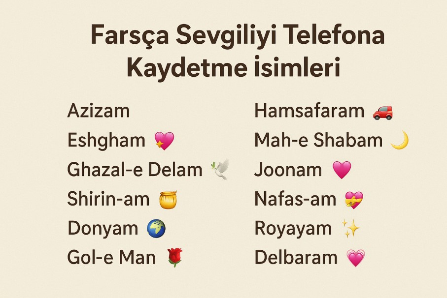 farsça sevgiliye hitaplar