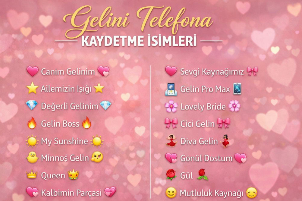 gelini rehbere kaydetme